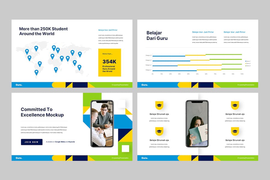 在线教育课程培训知识分享PPT模板 - 顶尖PPT