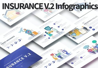 保险业务人物插画图形PPT模板 - 顶尖PPT