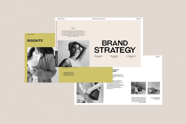 简约时尚风格品牌战略主题keynote模板 - 顶尖PPT