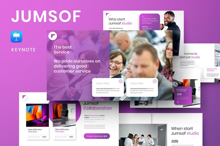 商务行业新闻报道讲述Keynote模板 - 顶尖PPT