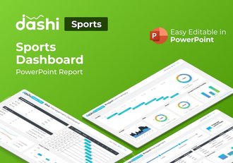 体育领域数据仪表板展示PPT模板 - 顶尖PPT