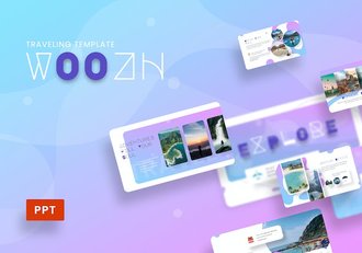 创意设计作品集视觉展示PPT模板 - 顶尖PPT