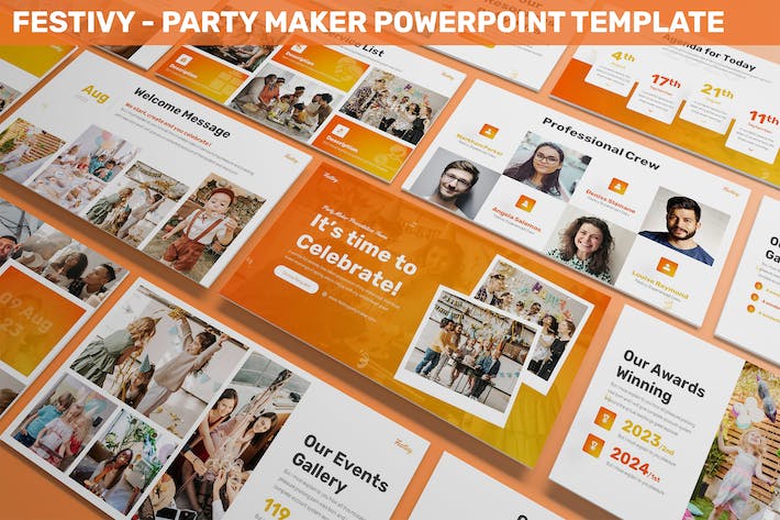 节日派对活动策划PPT模板 - 顶尖PPT