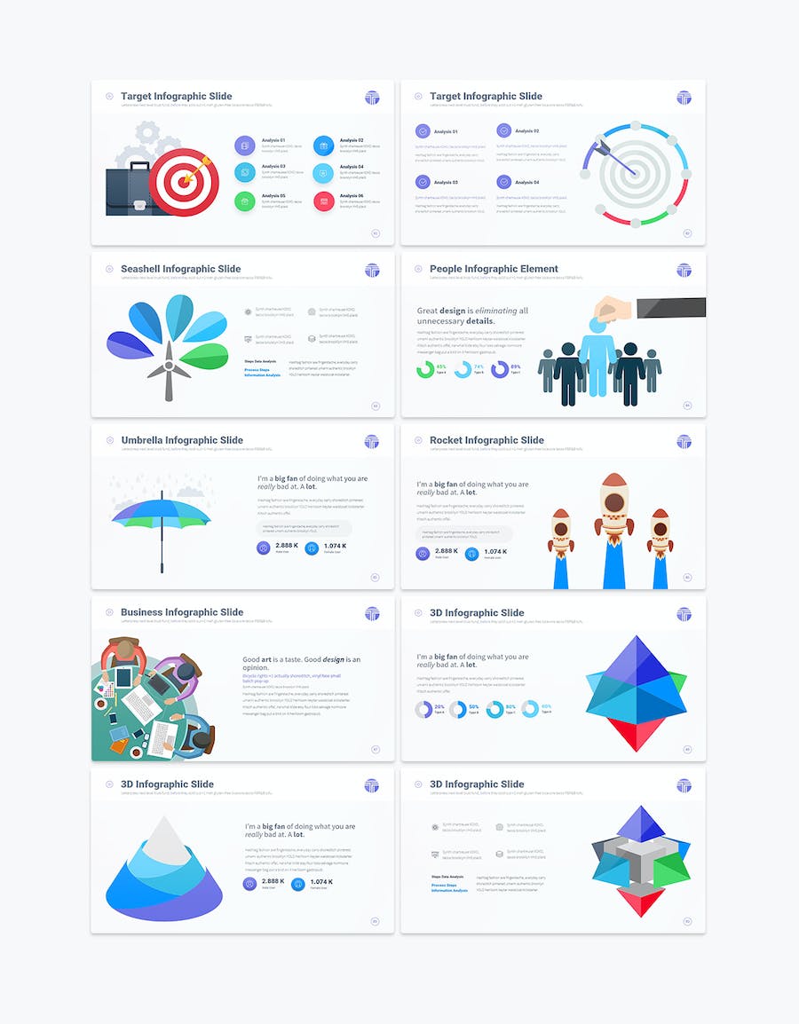 创意科技风格数据图形工作总结分析keynote模板 - 顶尖PPT