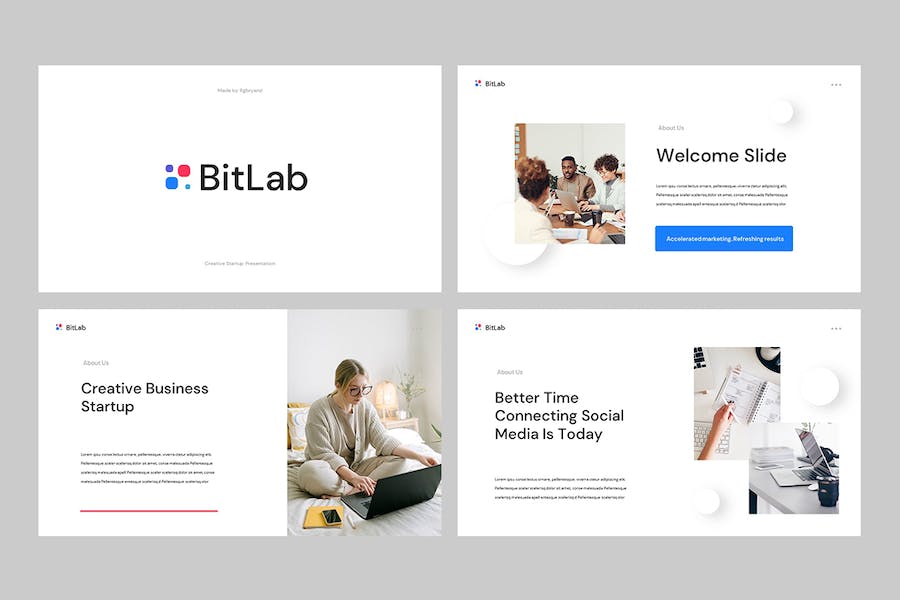 简介风格现代商业风格keynote模板 - 顶尖PPT