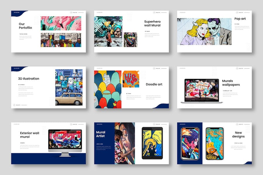 创意艺术图片展示产品展示keynote模板 - 顶尖PPT