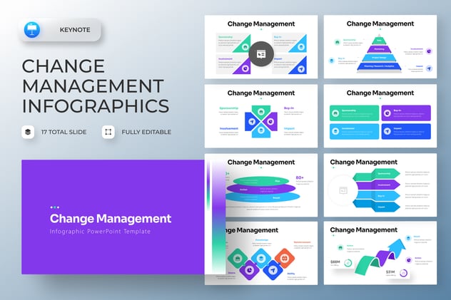 彩色信息图形keynote模板 - 顶尖PPT