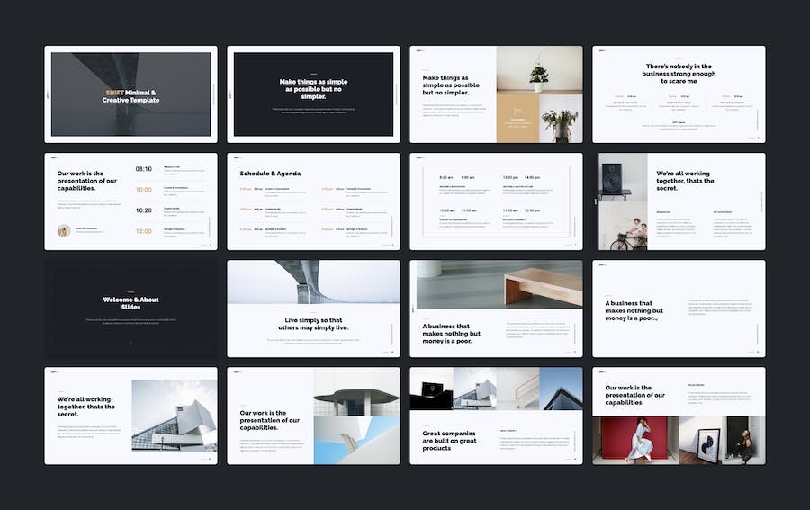 简约图形目录封面商务计划总结keynote模板 - 顶尖PPT