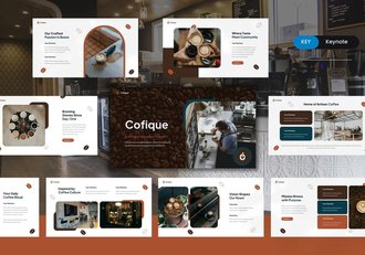 美味咖啡店宣传展示keynote模板 - 顶尖PPT