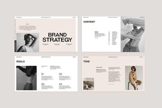 简约时尚风格品牌战略主题keynote模板 - 顶尖PPT