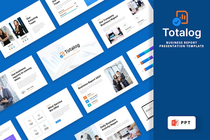 汇总业务报表PPT模板 - 顶尖PPT