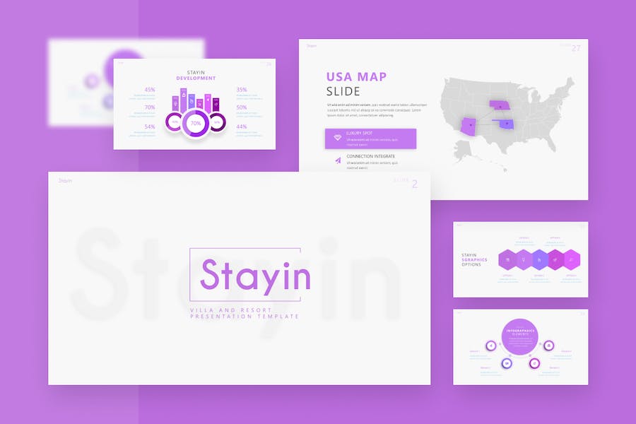 旅游度假美国PPT模板 - 顶尖PPT