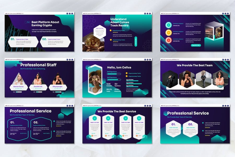 加密货币收益投资理财方案Keynote模板 - 顶尖PPT