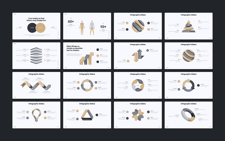 简约图形目录封面商务计划总结keynote模板 - 顶尖PPT