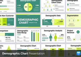 人口统计图表数据分析Keynote模板 - 顶尖PPT