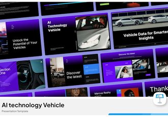 AI自动驾驶车辆人工智能技术keynote模板 - 顶尖PPT