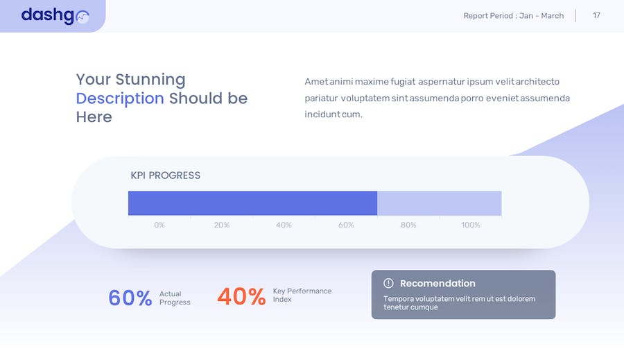 仪表板销售数据展示图表条形点线图图形图表PPT模板 - 顶尖PPT