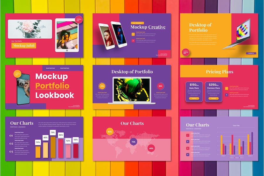 创意作品集个人画册展示PPT模板 - 顶尖PPT