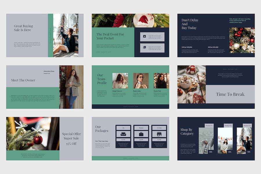 扁平化时尚圣诞节文化宣传活动策划keynote - 顶尖PPT