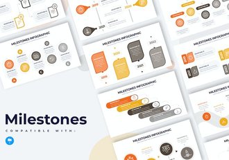 商务项目里程碑时间轴信息图Keynote模板 - 顶尖PPT