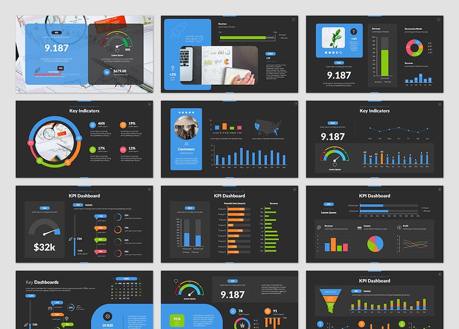 关键数据图形展示分析PPT模板 - 顶尖PPT