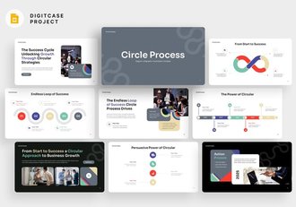 圆圈流程图形图表PPT模板 - 顶尖PPT