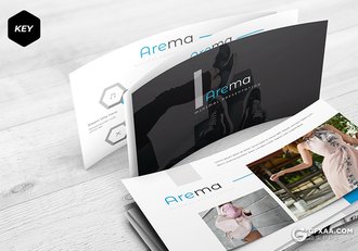 30页5种配色扁平化商务keynote模板 - 顶尖PPT