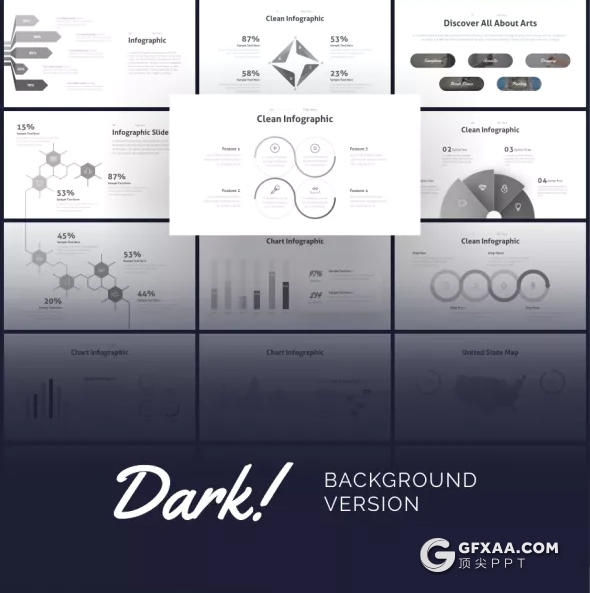 76页欧美创意图形设计 高逼格ppt模板4种尺寸规格 - 顶尖PPT