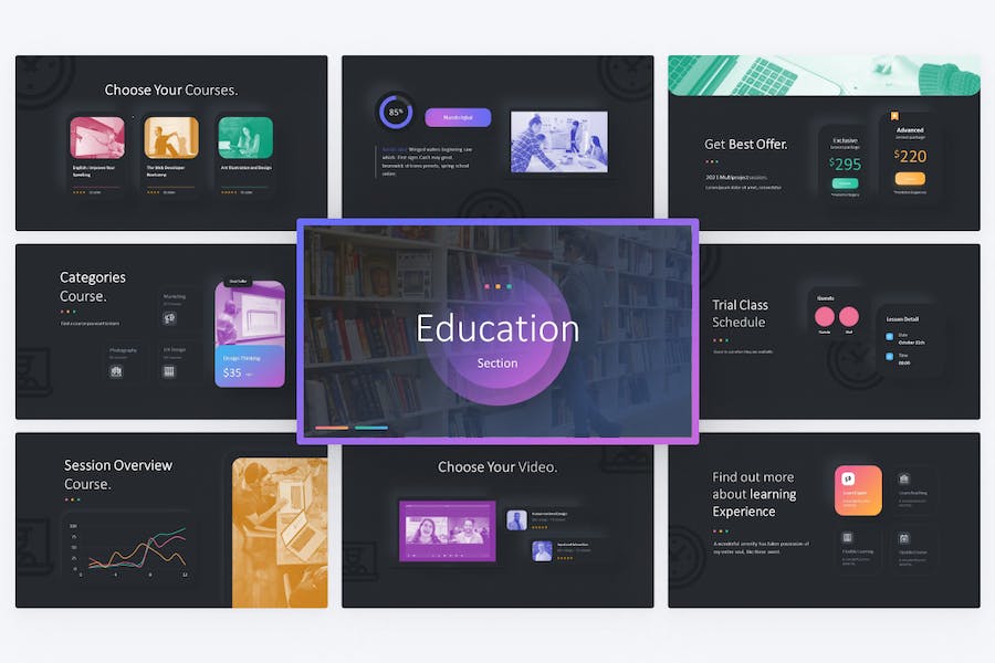 教育教学行业市场分析PPT模板 - 顶尖PPT