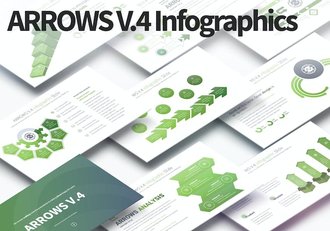 箭头指向数据图形图表PPT模板 - 顶尖PPT