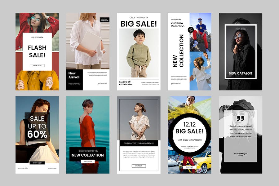 时尚服装Instagram内容运营PPT模板 - 顶尖PPT