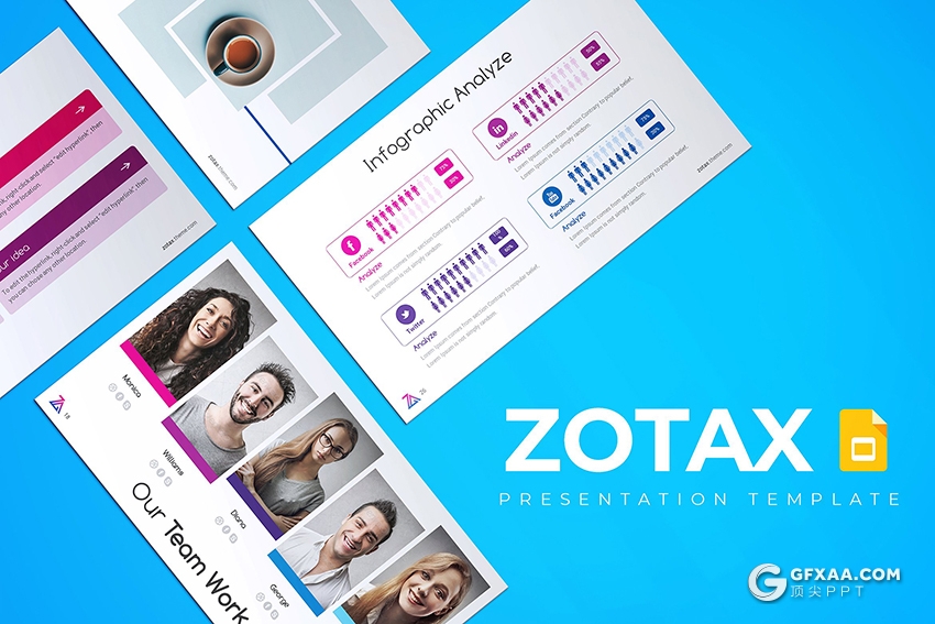 32页5种配色紫色渐变欧美商务风格ppt模板 - 顶尖PPT