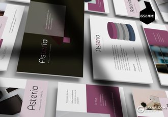 30页5种配色简约扁平化多用途Google slides模板 - 顶尖PPT