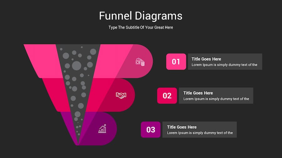 漏斗图形转化流程Keynote模板 - 顶尖PPT