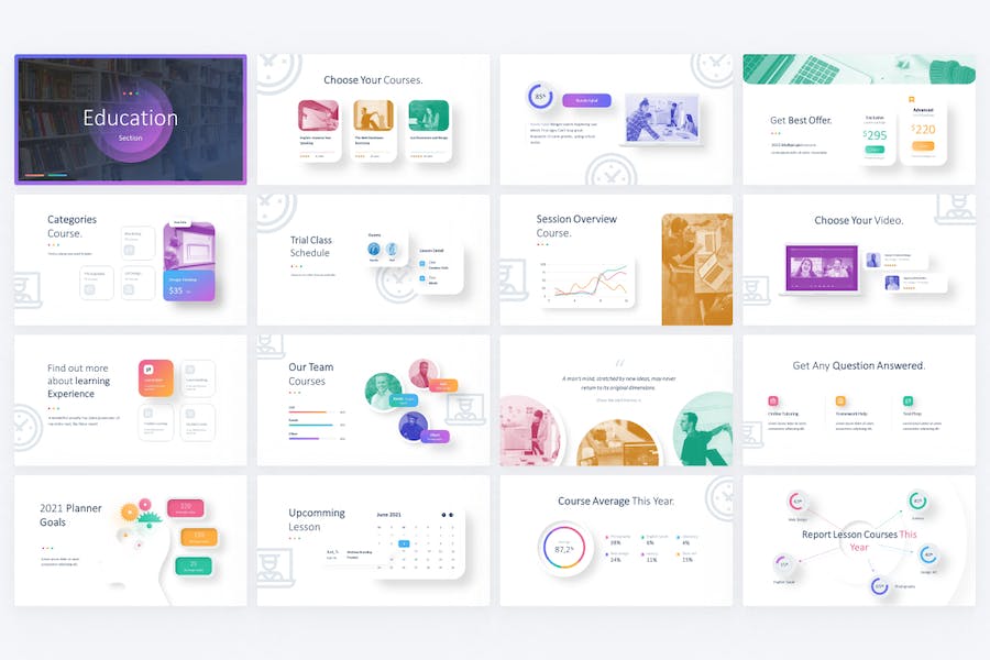 教育教学行业市场分析PPT模板 - 顶尖PPT