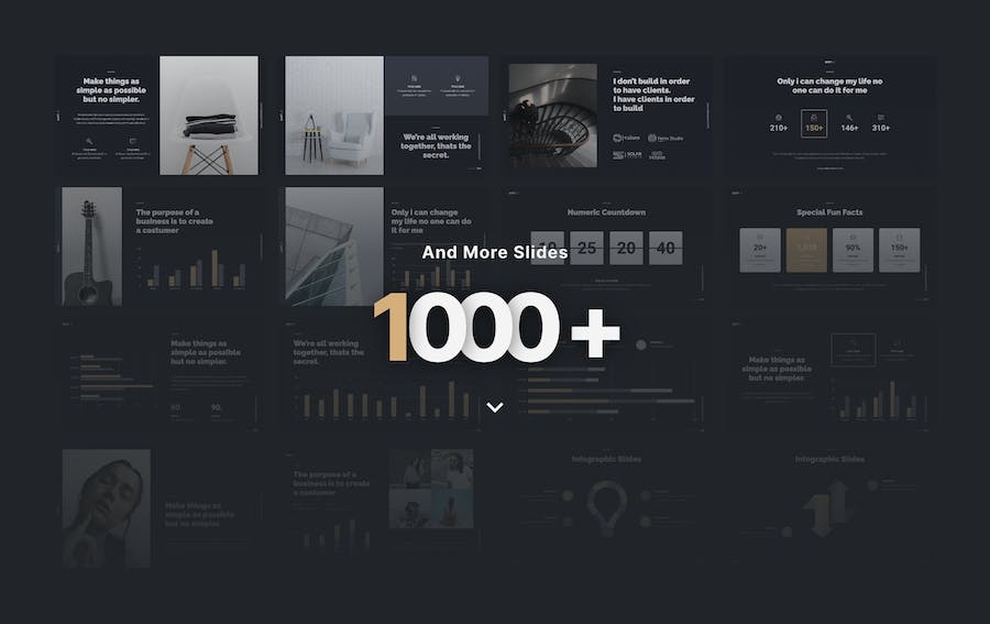 简约图形目录封面商务计划总结keynote模板 - 顶尖PPT