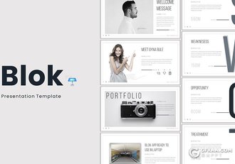 32页5种配色极简商务风格keynote模板 - 顶尖PPT