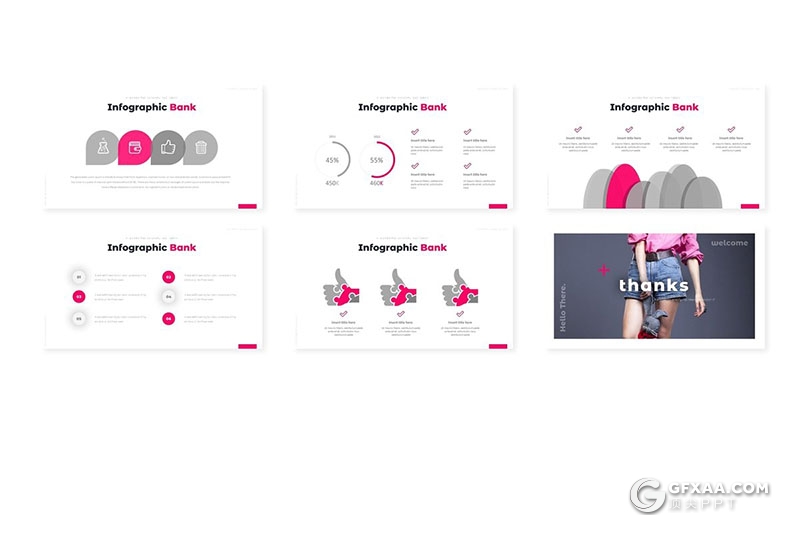 30页5种配色创意时尚风格keynote模板 - 顶尖PPT