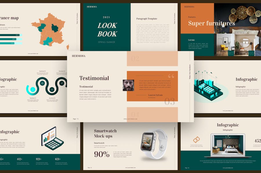 奢华室内装品介绍宣传房屋布置keynote模板 - 顶尖PPT