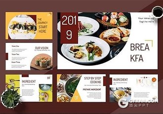 40页西式餐饮美食介绍展示ppt模板 - 顶尖PPT