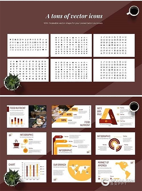 40页西式餐饮美食介绍展示google slide模板 - 顶尖PPT