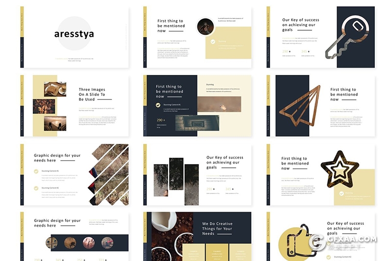 30页复古风格欧美多用途Google slides模板 - 顶尖PPT