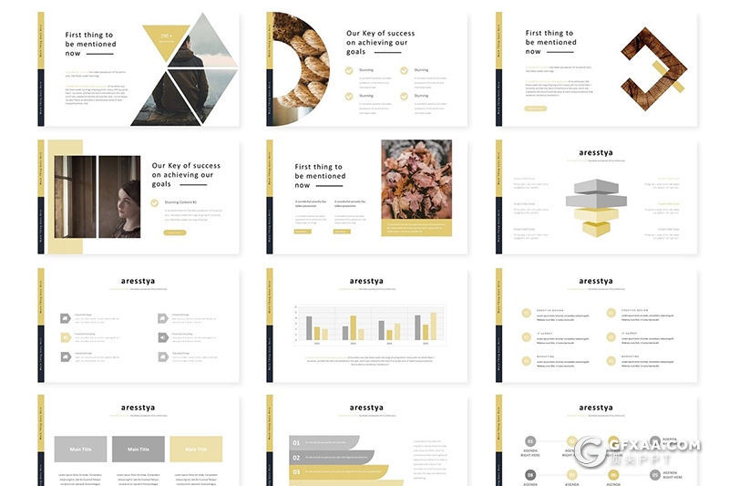 30页复古风格欧美多用途Google slides模板 - 顶尖PPT