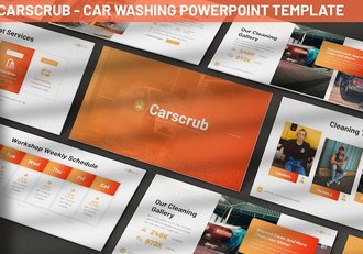 汽车维修洗车服务PPT模板 - 顶尖PPT
