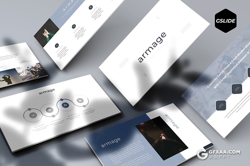 30页5种配色简约团队介绍google slides模板 - 顶尖PPT