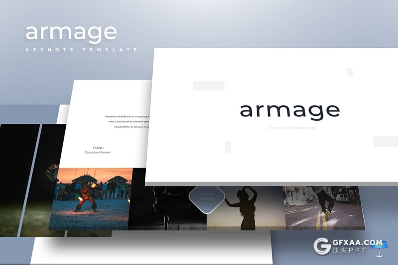 30页5种配色简约团队介绍keynote模板 - 顶尖PPT