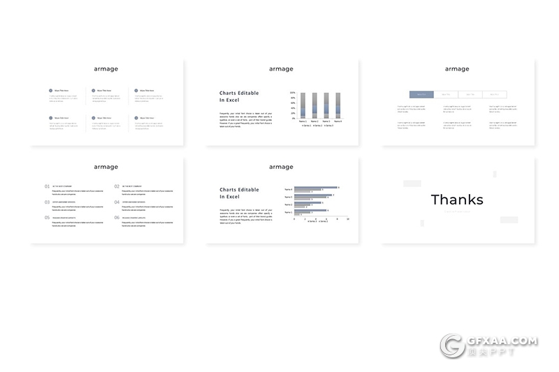 30页5种配色简约团队介绍google slides模板 - 顶尖PPT