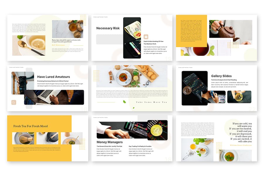 茶饮品牌主题活动宣传汇报Keynote模板 - 顶尖PPT