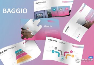 30页精美渐变配色个人工作历程介绍keynote模板 - 顶尖PPT