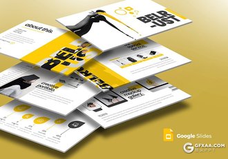 30页5种配色 时尚杂志风格模特写真Google slides模板 - 顶尖PPT